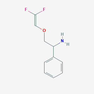 molecular formula C10H11F2NO B15255688 2-[(2,2-Difluoroethenyl)oxy]-1-phenylethan-1-amine 