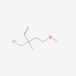 molecular formula C8H15ClO B15255726 3-(Chloromethyl)-5-methoxy-3-methylpent-1-ene 