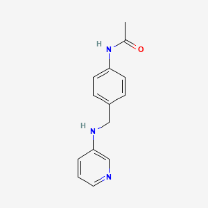 molecular formula C14H15N3O B15255736 N-(4-{[(pyridin-3-yl)amino]methyl}phenyl)acetamide 