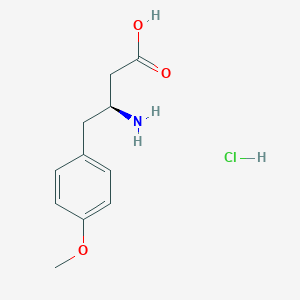 molecular formula C11H16ClNO3 B15255758 (S)-3-Amino-4-(4-methoxy-phenyl)-butyric acid-HCl 