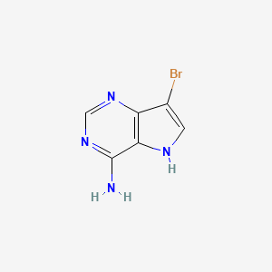 molecular formula C6H5BrN4 B1525577 7-溴-5H-吡咯并[3,2-d]嘧啶-4-胺 CAS No. 1311275-33-8