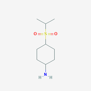 molecular formula C9H19NO2S B15255786 4-(Propane-2-sulfonyl)cyclohexan-1-amine 