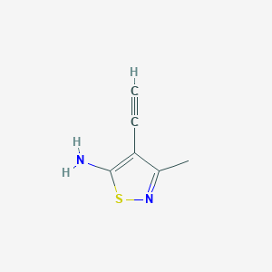 molecular formula C6H6N2S B1525580 4-乙炔基-3-甲基-1,2-噻唑-5-胺 CAS No. 851049-24-6