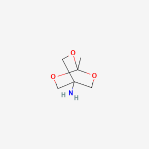 molecular formula C6H11NO3 B1525581 1-甲基-2,6,7-三氧杂双环[2.2.2]辛-4-胺 CAS No. 37787-52-3