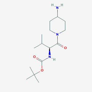 tert-butyl N-[(2S)-1-(4-aminopiperidin-1-yl)-3-methyl-1-oxobutan-2-yl]carbamate