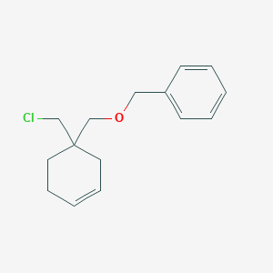 molecular formula C15H19ClO B15255828 ({[1-(Chloromethyl)cyclohex-3-en-1-yl]methoxy}methyl)benzene 