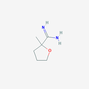 molecular formula C6H12N2O B15255832 2-Methyloxolane-2-carboximidamide 