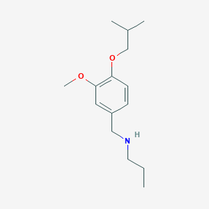 molecular formula C15H25NO2 B15255848 {[3-Methoxy-4-(2-methylpropoxy)phenyl]methyl}(propyl)amine 