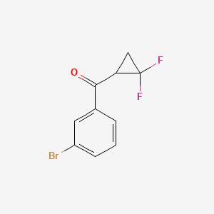 molecular formula C10H7BrF2O B1525586 (3-溴苯基)(2,2-二氟环丙基)甲酮 CAS No. 1350636-99-5