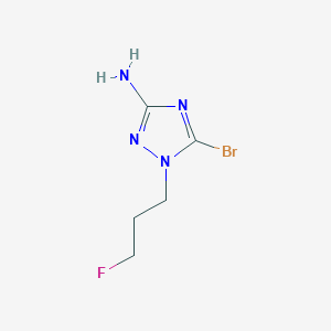 molecular formula C5H8BrFN4 B15255889 5-Bromo-1-(3-fluoropropyl)-1H-1,2,4-triazol-3-amine 