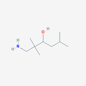 molecular formula C9H21NO B15255894 1-Amino-2,2,5-trimethylhexan-3-ol 