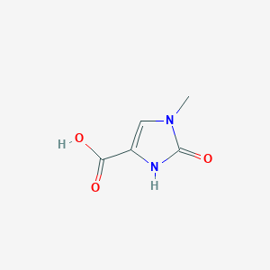 molecular formula C5H6N2O3 B1525590 1-Methyl-2-oxo-2,3-dihydro-1H-imidazole-4-carboxylic acid CAS No. 17245-61-3