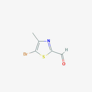 molecular formula C5H4BrNOS B1525591 5-溴-4-甲基-1,3-噻唑-2-甲醛 CAS No. 95453-56-8