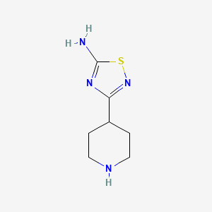 molecular formula C7H12N4S B15255921 3-(Piperidin-4-YL)-1,2,4-thiadiazol-5-amine 