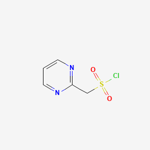 molecular formula C5H5ClN2O2S B15255934 Pyrimidin-2-ylmethanesulfonyl chloride CAS No. 1017794-50-1