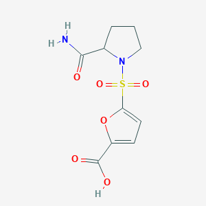 5-((2-Carbamoylpyrrolidin-1-yl)sulfonyl)furan-2-carboxylic acid