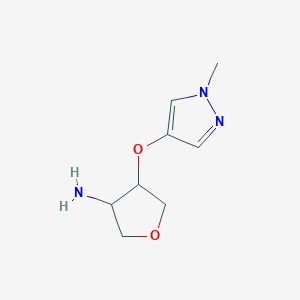 4-[(1-Methyl-1H-pyrazol-4-yl)oxy]oxolan-3-amine