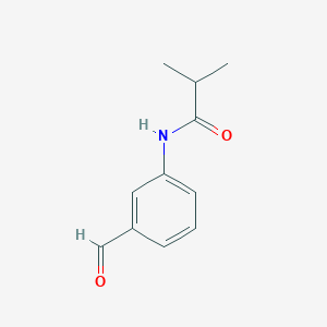 molecular formula C11H13NO2 B15255962 N-(3-Formylphenyl)-2-methylpropanamide 