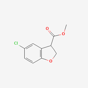 molecular formula C10H9ClO3 B15255986 Methyl 5-chloro-2,3-dihydrobenzo[b]furan-3-carboxylate 