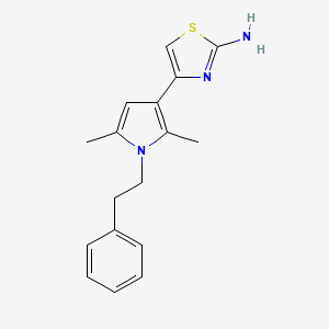 4-[2,5-Dimethyl-1-(2-phenylethyl)-1H-pyrrol-3-yl]-1,3-thiazol-2-amine