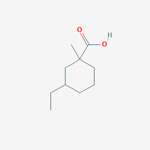 molecular formula C10H18O2 B15255996 3-Ethyl-1-methylcyclohexane-1-carboxylic acid 