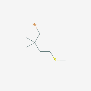 1-(Bromomethyl)-1-[2-(methylsulfanyl)ethyl]cyclopropane