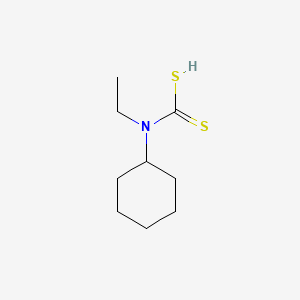 molecular formula C9H17NS2 B15256022 Methanedithioic acid, (cyclohexylethylamino)- CAS No. 46030-10-8