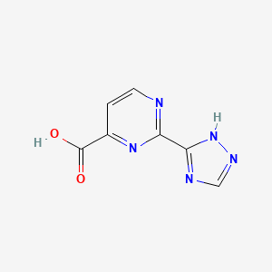 molecular formula C7H5N5O2 B15256024 2-(4H-1,2,4-triazol-3-yl)pyrimidine-4-carboxylic acid 