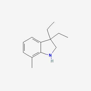 3,3-Diethyl-7-methyl-2,3-dihydro-1H-indole