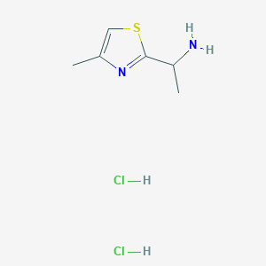 molecular formula C6H12Cl2N2S B1525609 [1-(4-Methyl-1,3-thiazol-2-yl)ethyl]amine dihydrochloride CAS No. 1332530-42-3
