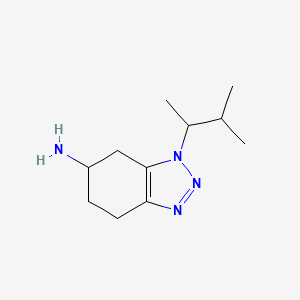 molecular formula C11H20N4 B15256094 1-(3-Methylbutan-2-yl)-4,5,6,7-tetrahydro-1H-1,2,3-benzotriazol-6-amine 