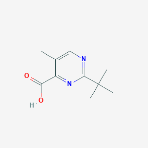 molecular formula C10H14N2O2 B15256111 2-tert-Butyl-5-methylpyrimidine-4-carboxylic acid 