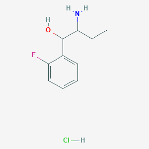 molecular formula C10H15ClFNO B1525616 2-氨基-1-(2-氟苯基)丁烷-1-醇盐酸盐 CAS No. 1354952-91-2