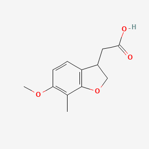 2-(6-Methoxy-7-methyl-2,3-dihydro-1-benzofuran-3-yl)acetic acid