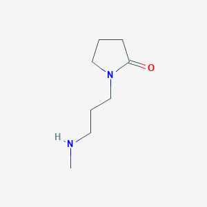 molecular formula C8H16N2O B15256180 1-[3-(Methylamino)propyl]pyrrolidin-2-one 