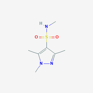 molecular formula C7H13N3O2S B15256192 N,1,3,5-tetramethyl-1H-pyrazole-4-sulfonamide 