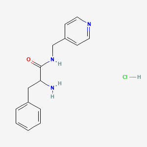 molecular formula C15H18ClN3O B1525622 2-氨基-3-苯基-N-(4-吡啶基甲基)丙酰胺盐酸盐 CAS No. 1236261-50-9