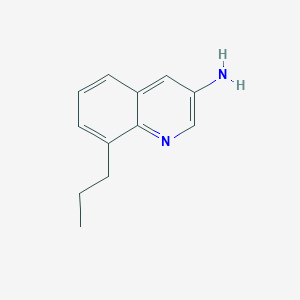 molecular formula C12H14N2 B15256220 8-Propylquinolin-3-amine 