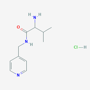 molecular formula C11H18ClN3O B1525623 2-氨基-3-甲基-N-(4-吡啶基甲基)丁酰胺盐酸盐 CAS No. 1236264-29-1