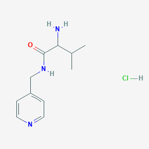 molecular formula C11H18ClN3O B1525623 Clorhidrato de 2-amino-3-metil-N-(4-piridinilmetil)butanamida CAS No. 1236264-29-1