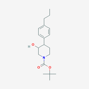 Tert-butyl 3-hydroxy-4-(4-propylphenyl)piperidine-1-carboxylate