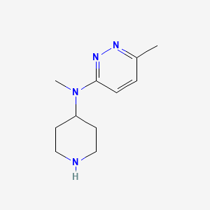 molecular formula C11H18N4 B15256282 N,6-Dimethyl-N-(piperidin-4-yl)pyridazin-3-amine 