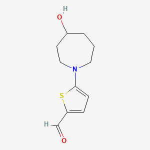 5-(4-Hydroxyazepan-1-yl)thiophene-2-carbaldehyde