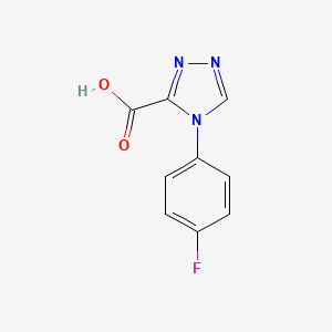 molecular formula C9H6FN3O2 B15256305 4-(4-Fluorophenyl)-4H-1,2,4-triazole-3-carboxylic acid 