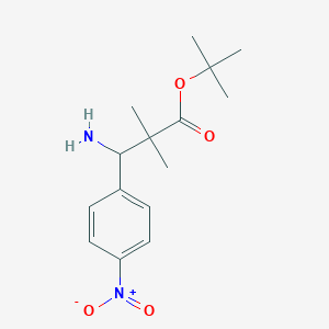 tert-Butyl 3-amino-2,2-dimethyl-3-(4-nitrophenyl)propanoate