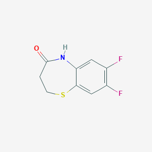 molecular formula C9H7F2NOS B15256331 7,8-Difluoro-2,3,4,5-tetrahydro-1,5-benzothiazepin-4-one 