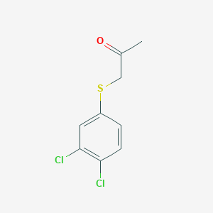 molecular formula C9H8Cl2OS B15256399 1-[(3,4-Dichlorophenyl)sulfanyl]propan-2-one 