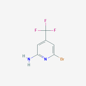molecular formula C6H4BrF3N2 B1525641 6-Bromo-4-(trifluoromethyl)pyridin-2-amine CAS No. 1256825-17-8