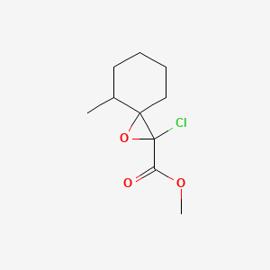 molecular formula C10H15ClO3 B15256432 Methyl 2-chloro-4-methyl-1-oxaspiro[2.5]octane-2-carboxylate 