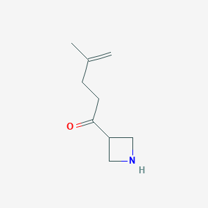 molecular formula C9H15NO B15256475 1-(Azetidin-3-yl)-4-methylpent-4-en-1-one 